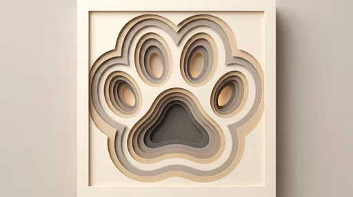 Layered Paper Cut Dog Paw Print Art