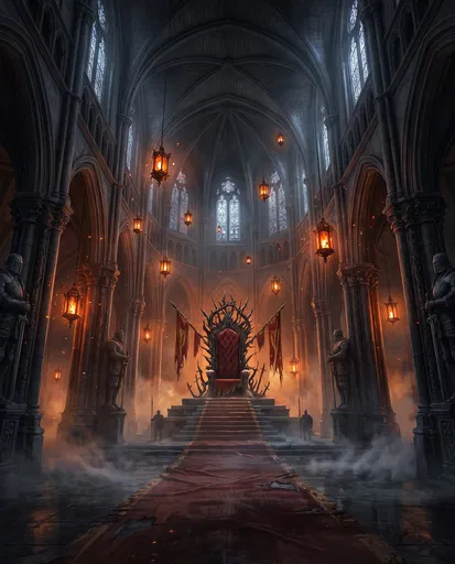 Dark Gothic Fantasy Throne Room