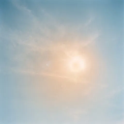 Diffused Sun in Hazy Blue Sky