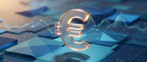 3D Frosted Glass Euro Currency Icon