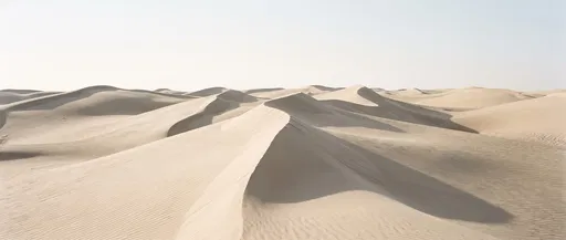 Minimalist Sunlit Desert Sand Dunes