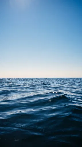 Calm Deep Blue Ocean Horizon