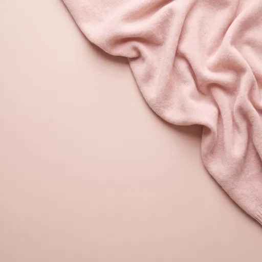 Soft Pink Cashmere Fabric Flat Lay