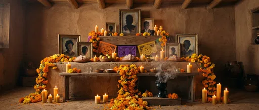 Traditional Day of the Dead Altar Ofrenda