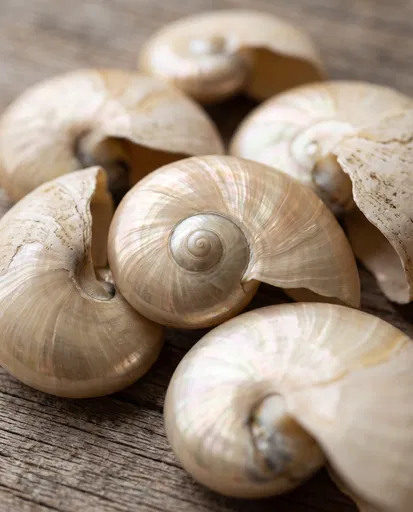Close-Up of Iridescent Peeled Shells