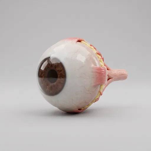 3D Render of Human Brown Eyeball