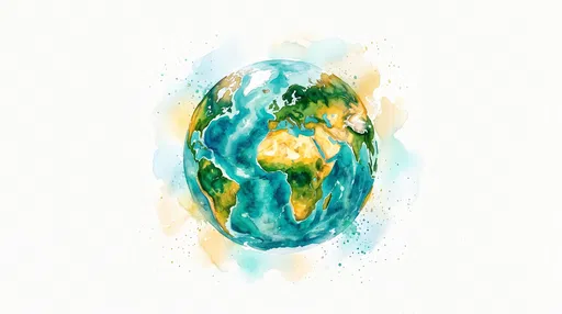 Watercolor Illustration of Planet Earth