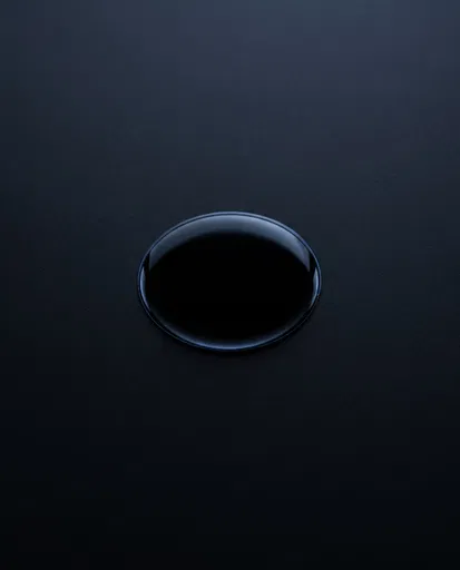 Glossy Black Ink Drop on Matte Surface