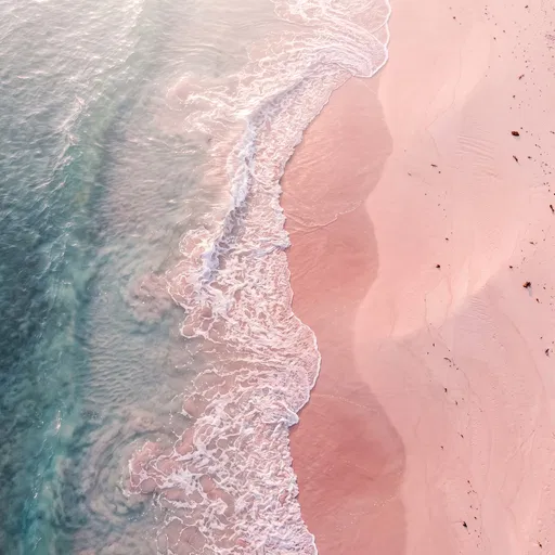 Aerial View of Pink Sand Beach