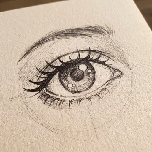Graphite Pencil Sketch of Expressive Eye