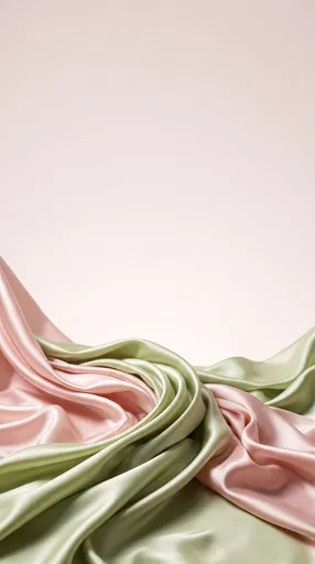 Pastel Pink and Green Silk Background