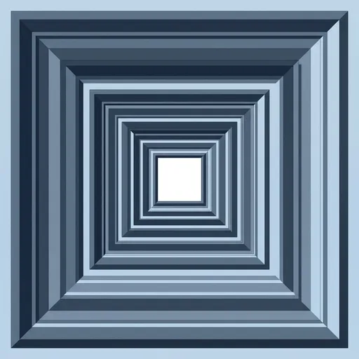 Concentric Slate Blue Picture Frames