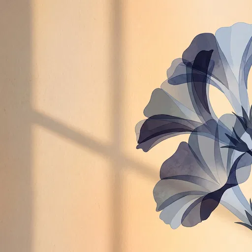 Translucent Blue Morning Glory Background