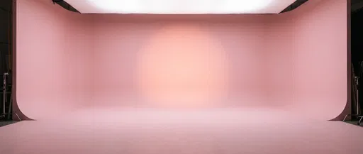 Pink Studio Cyclorama Wall With Spotlight