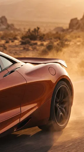 Burnt Orange Supercar in Desert Dust