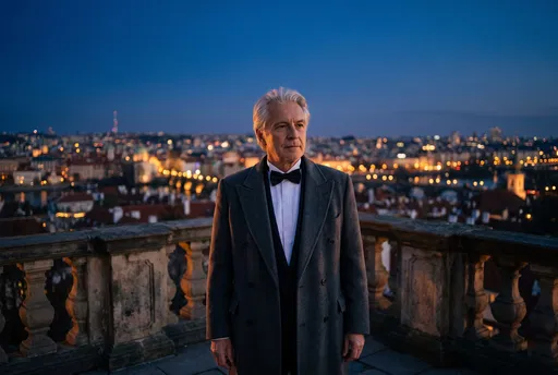Senior Gentleman in Tuxedo on Terrace