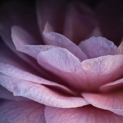 Macro Lilac and Blush Flower Petals