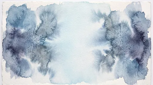 Symmetrical Blue Watercolor Wash Background