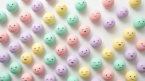 Pastel Smiley Foam Stress Balls Flat Lay