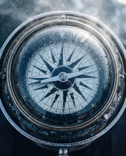Wet Marine Binnacle Compass in Sea Mist