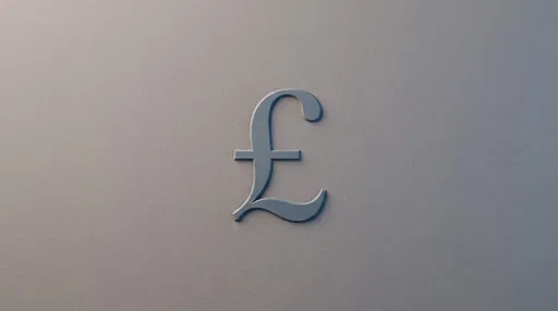 Minimalist Embossed British Pound Symbol