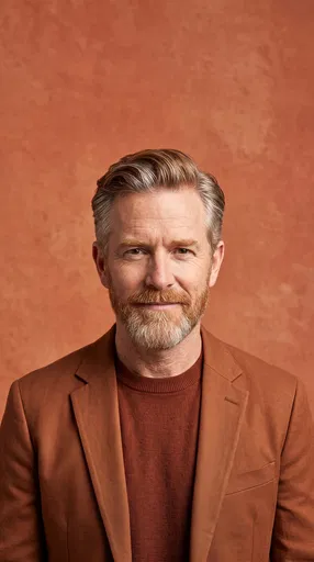 Mature Redhead Man Studio Portrait