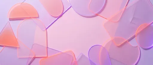 Pastel Frosted Acrylic Geometric Flatlay Background