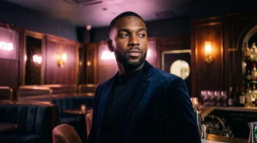 Stylish Man Giving Side Eye in Lounge