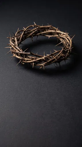 Crown of Thorns on Dark Backdrop