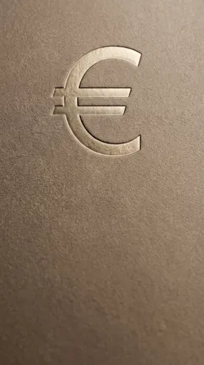 Embossed Gold Euro Symbol on Paper
