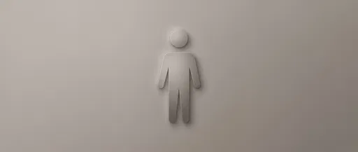 Minimalist Male Restroom Sign Banner