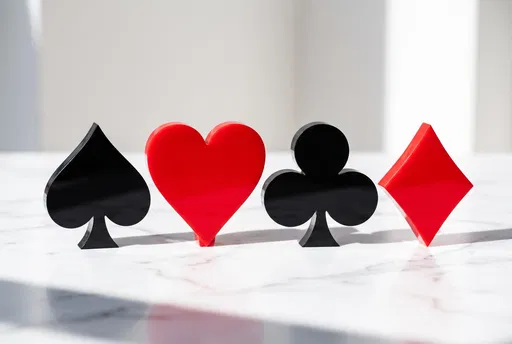 Glossy Acrylic Playing Card Suit Cutouts