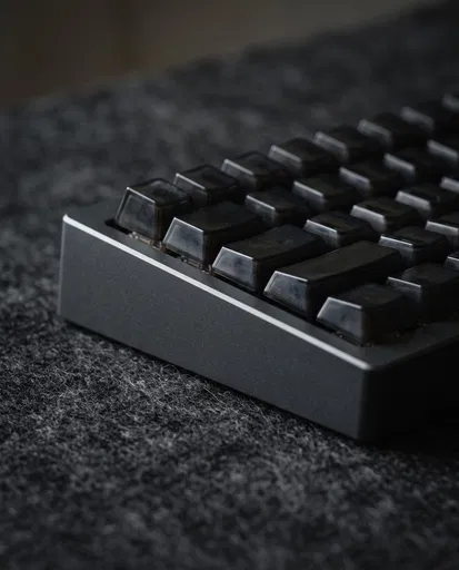 Minimalist Mechanical Keyboard on Felt