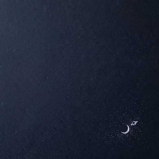 Minimalist Moon and Planet Drawing