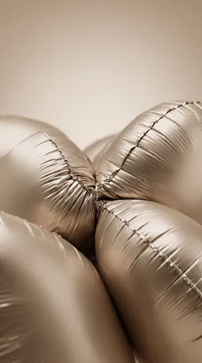 Metallic Beige Foil Balloons Close-Up