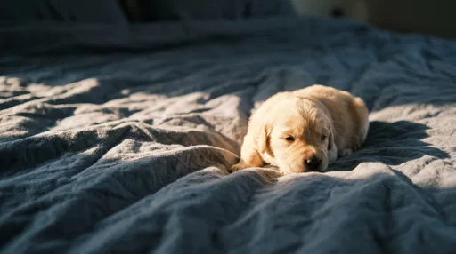 Golden Retriever Puppy in Sunlight