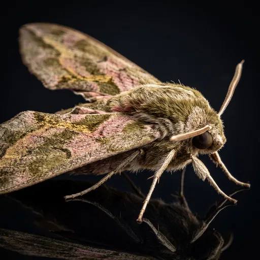 Macro Portrait of a Hawk Moth