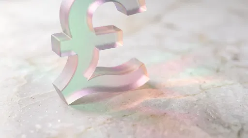 Frosted Pastel Acrylic British Pound Symbol