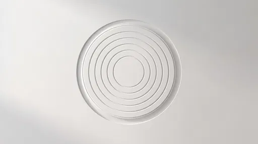 Minimalist White Concentric Circle Relief Background