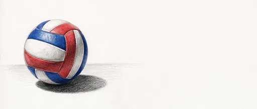 Colored Pencil Drawing of a Volleyball