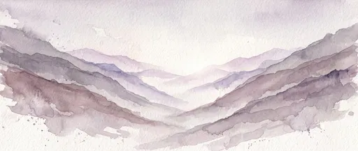 Minimalist Purple Watercolor Mountain Ridges Background