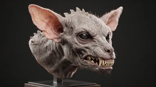 Hyper-Realistic Chupacabra Creature Bust
