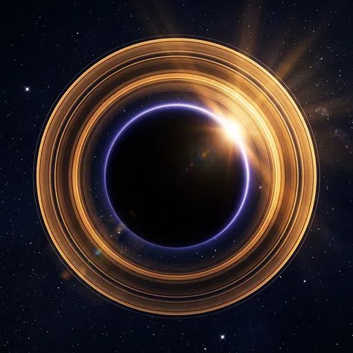 Golden Ringed Planet Solar Occultation