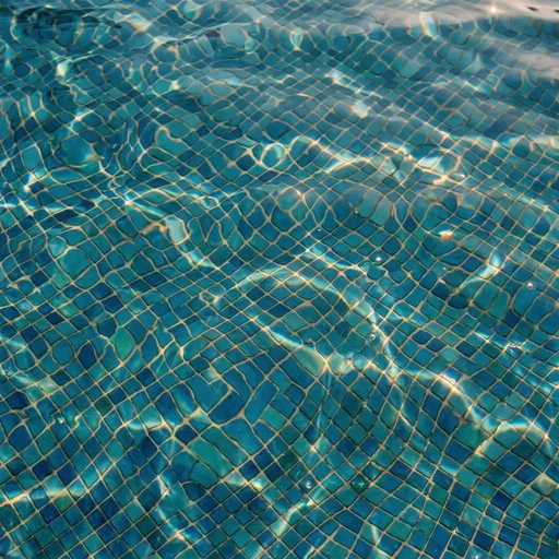 Blue Mosaic Swimming Pool Water Background
