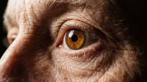 Macro Portrait of Older Amber Eye