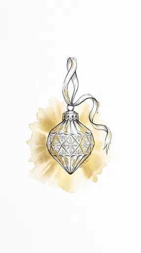 Vintage Ink and Gold Christmas Bauble