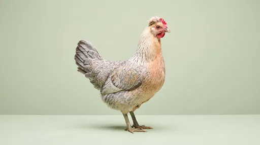 Cream Legbar Hen Studio Portrait