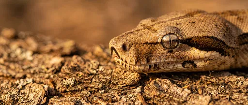 Macro Close-Up of Boa Constrictor Head