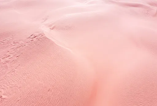 Pastel Pink Sand Dunes Aerial View
