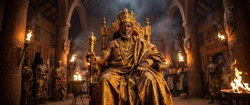West African King on Throne